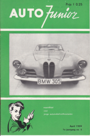 Auto Junior magazine,  A5-size, 16 pages, April 1959, Dutch language