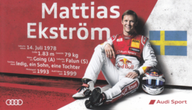 Racing driver Mattias Ekström, postcard 2015 season, German language