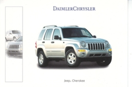Jeep Cherokee, A6-size postcard, Geneva 2001