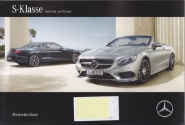 S-Klasse Cabriolet & Coupé brochure, 96 pages, A4-size, 03/2016, German language