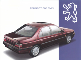 605 Sedan brochure, 28 + 28 pages, A4-size, 1994, Dutch language (Belgium)