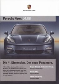 News 04/2008 with Panamera, 24 pages, 11/08, German language