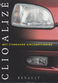 Clio Alizé with airco folder, 4 pages, 1996, Dutch language