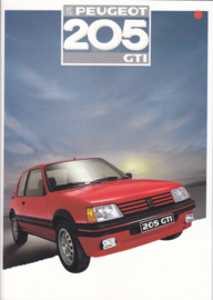 205 GTi brochure, 16 pages, A4-size, 1987, Dutch language