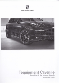 Cayenne Tequipment pricelist, 56 pages, 06/2013, German