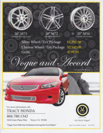 Accord & Vogue wheels + tyres, leaflet, about 2009, USA
