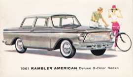American Deluxe 2-Door Sedan, US postcard, standard size, 1961, # AM-61-9050A