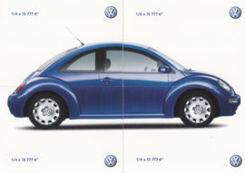 New Beetle postcard,  set of 4 different, France, about 1999, issue by Cart'Com