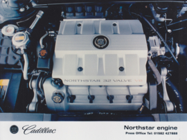 Cadillac Seville Northstar engine V8 32 valve - press photo, Europe [UK] - 1998