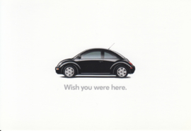 New Beetle, DIN A6-size postcard, USA, 1998