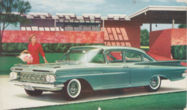 Biscayne 4-Door Sedan, Green, US postcard, standard size, 1959