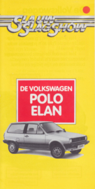 Polo Elan folder, 4 small pages, Dutch language, 8/1982