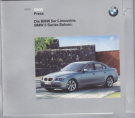BMW 5-Series Saloon, press kit with CD-Rom & text sheets, English, 5/2003