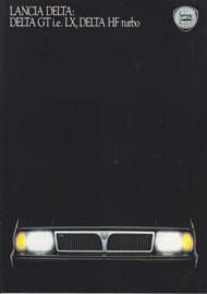Delta GT i.e. LX & HF Turbo brochure, A4-size, 12 pages, V/1990, French language