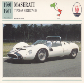 Maserati Tipo 63 Birdcage card, Dutch language, D5 019 03-13