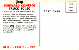 Forward Control Truck FC-150, US foldovercard,  approx. 1956, # W-FC-11