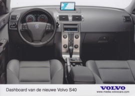 Volvo S40 Sedan dashboard, press photo, Dutch, 2003/2004