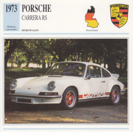 Porsche 911 Carrera RS card, German language, D6 067 05-13