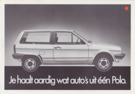 Polo 3-door Comfort & Smash folder, 4 pages,  A4-size, Dutch language, 2/1983