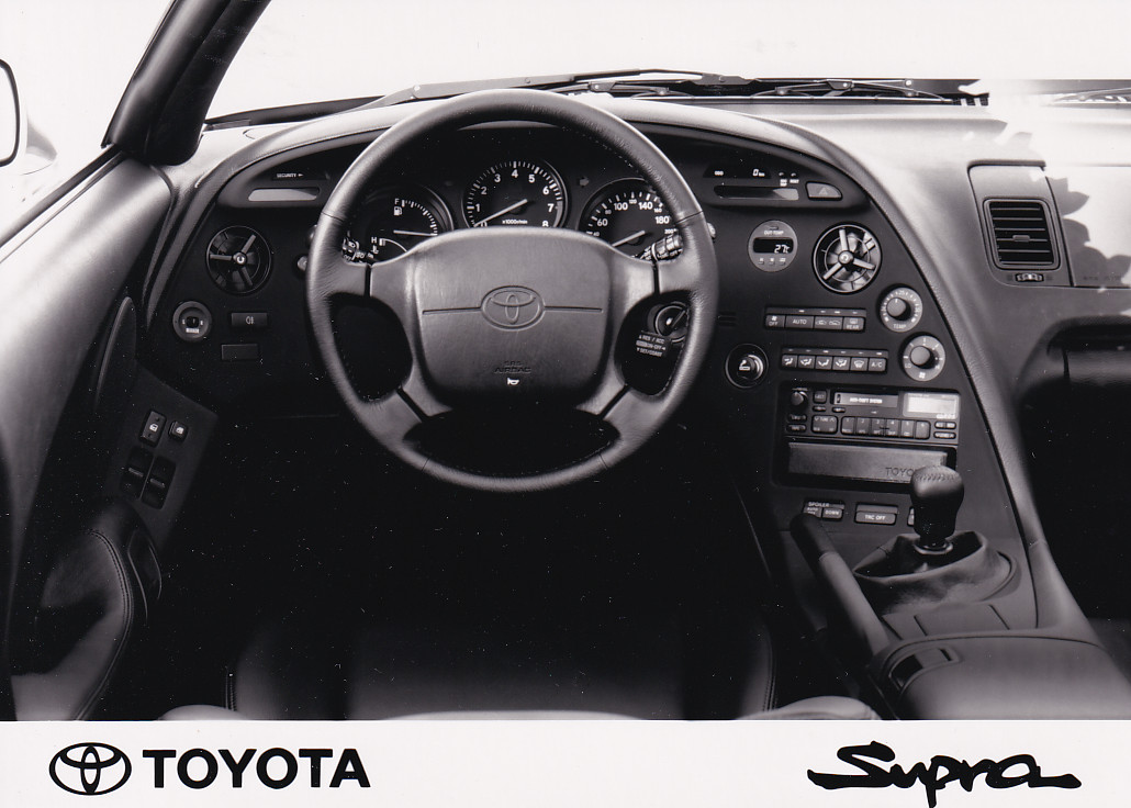 Toyota Supra cockpit, press photo, Germany, 9/1993