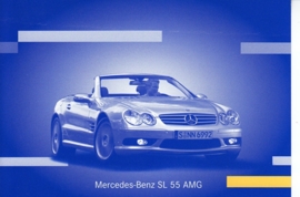 Mercedes-Benz SL 55 AMG, A6-size postcard, IAA 2001