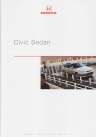 Civic Sedan brochure, 24 pages, A4-size, Dutch, 9/1999