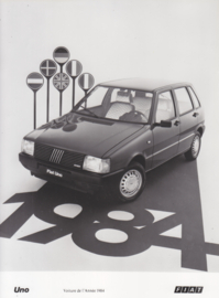 Fiat Uno [Car of the year 1984], press photo, Italy, 1984