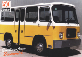 Otokar small coach postcard, A6-size, English language