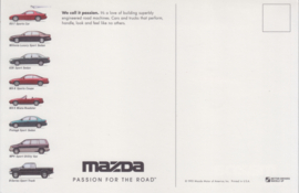 RX-7 and full range, 1996, US postcard, A5-size