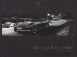 Boxster S Black Edition brochure, 36 pages in black sleeve, 11/2010, hard covers, English