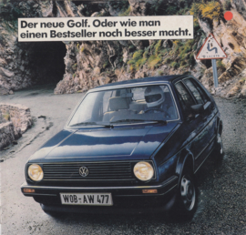Golf II intro brochure, 16 pages,  A5-size +, German language, 8/1983
