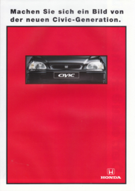 Civic Saloon & Hatchback brochure, 8 pages, A4-size, 09/1995, German language