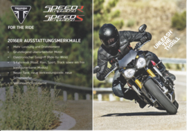 Triumph Speed Triple S/R, A5-size doublesided sheet, German language, 2016