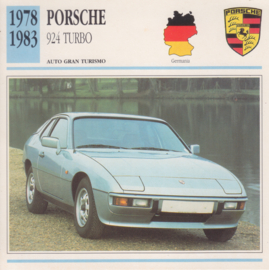 Porsche 924 Turbo 1978-1983 card, Italian language, D1 078 15-20