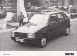 Fiat Uno 70 SL, press photo, UK, 10/1986