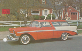 Nomad Station Wagon, US postcard, standard size, 1956, # 26756 [Roaring 20 Autos]