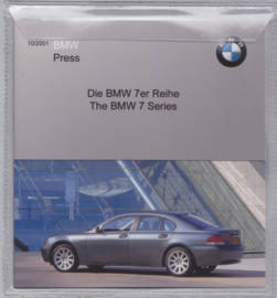 BMW 7-Series press kit with book, sheets & CD-Rom with photos, Dutch, 10/2001