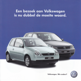 Lupo Cambridge & Golf Oxford brochure, square, 6 pages, 8/2002, Dutch language
