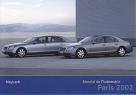 Mayback 57 & 62, A6-size postcard, Paris 2002