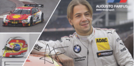 DTM driver Augusto Farfus, oblong autogram card, 2016, German/English