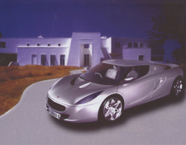 Project M250 1/3rd model of concept car, 2 page leaflet, 25 x 19,5 cm, factory-issued, English