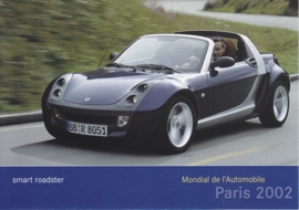 Smart Roadster, A6-size postcard, Paris 2002