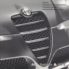 Spider & GTV  specs. brochure, 12 pages, Dutch language, 5/2003