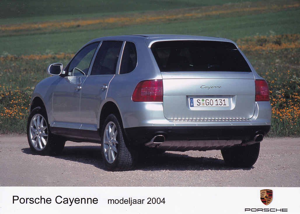 Cayenne SUV, press photo, Dutch, 2004