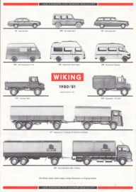 Wiking scale models H0 brochure, 6 pages, 1980/81, German language