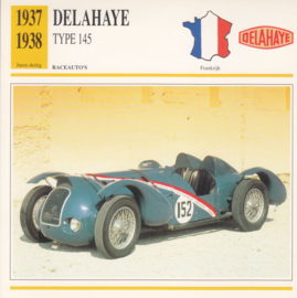 Delahaye Type 145 card, Dutch language, D5 019 03-14