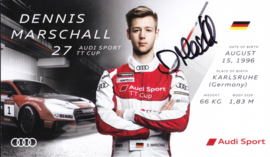 Racing driver Dennis Marschall, signed postcard 2016 season, English language