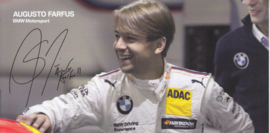 DTM driver Augusto Farfus, oblong autogram card, 2015, German/English