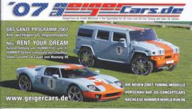 Geiger US Cars brochure, 28 pages, 2007, German language