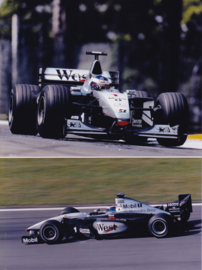 Mercedes-Benz MP4-14 McLaren F1 race car, press photo, Germany, 9/1999, IAA